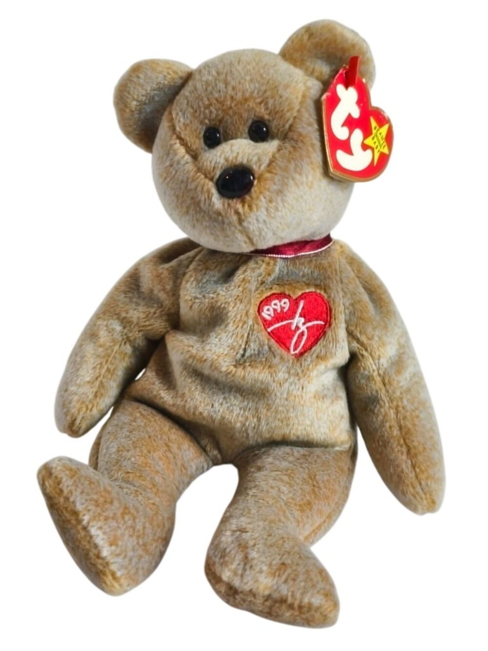 Ty 1999 Beanie Babies Signature Bear Plush With Hang Tag Vintage Retired